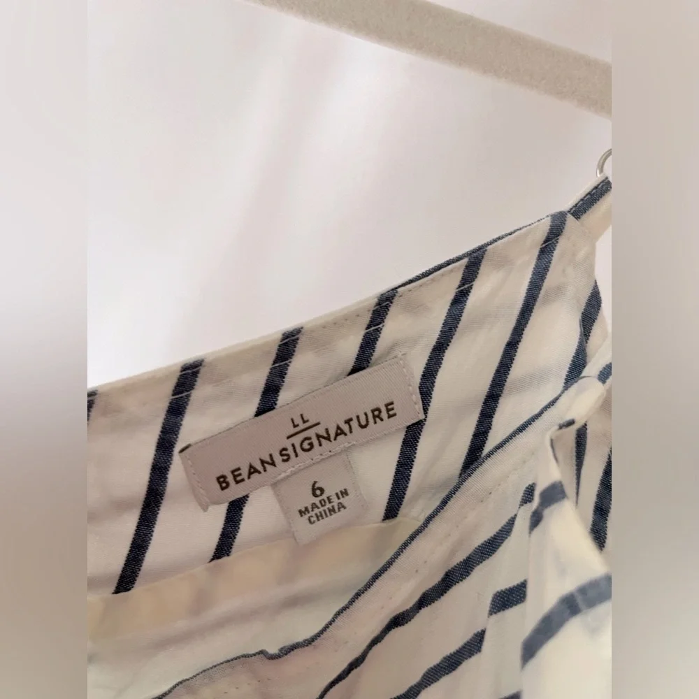 L L Bean Signature - cotton/linen striped dress - size 6 - Picture 8 of 8